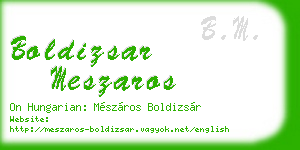 boldizsar meszaros business card