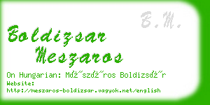 boldizsar meszaros business card